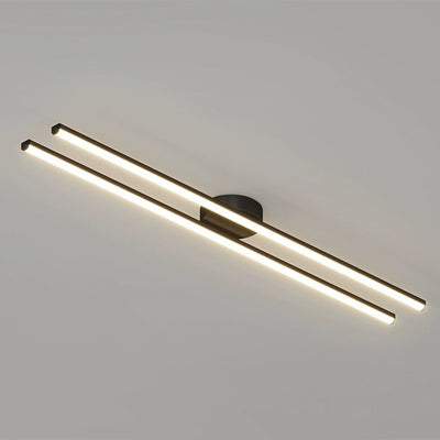 Moderne minimalistische Deckenleuchte aus Eisen, Aluminium und Acryl mit geometrischen Linien und LED für den Flur 
