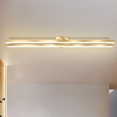 Moderne minimalistische Deckenleuchte aus Eisen, Aluminium und Acryl mit geometrischen Linien und LED für den Flur 