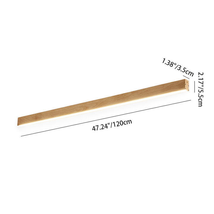 Modern Minimalist Aluminum Acrylic Long Strip LED Flush Mount Ceiling Light For Hallway