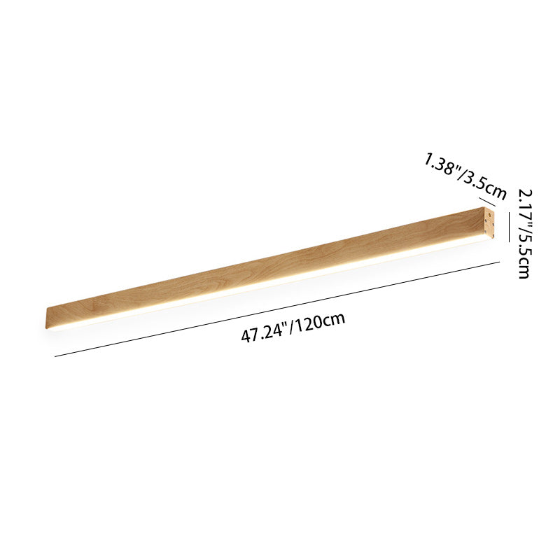 Modern Minimalist Aluminum Acrylic Long Strip LED Flush Mount Ceiling Light For Hallway