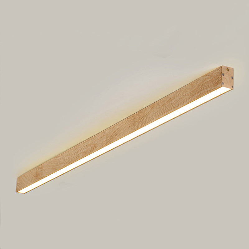 Modern Minimalist Aluminum Acrylic Long Strip LED Flush Mount Ceiling Light For Hallway