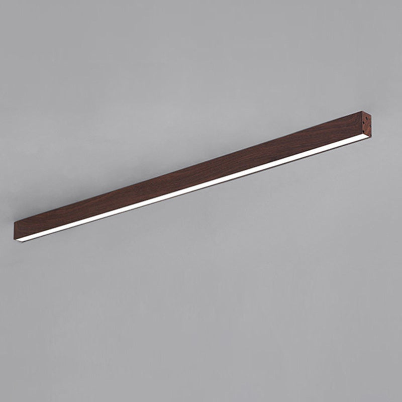 Modern Minimalist Aluminum Acrylic Long Strip LED Flush Mount Ceiling Light For Hallway