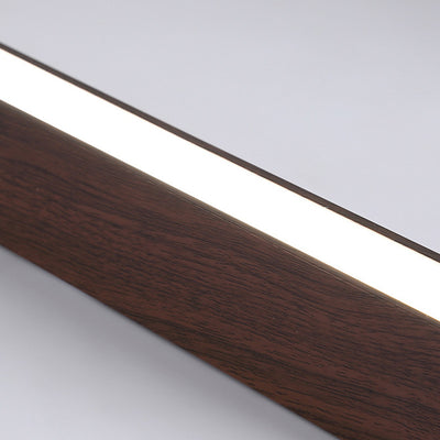 Modern Minimalist Aluminum Acrylic Long Strip LED Flush Mount Ceiling Light For Hallway