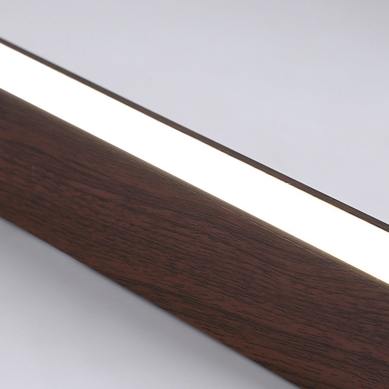 Modern Minimalist Aluminum Acrylic Long Strip LED Flush Mount Ceiling Light For Hallway