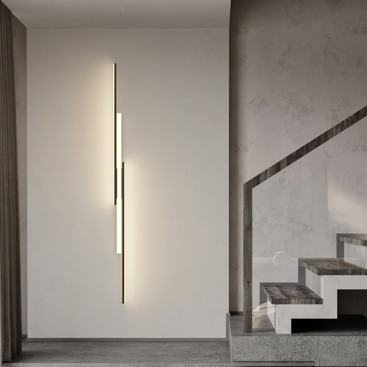 Plafonnier LED moderne minimaliste en fer et silicone avec longue barre pour couloir 