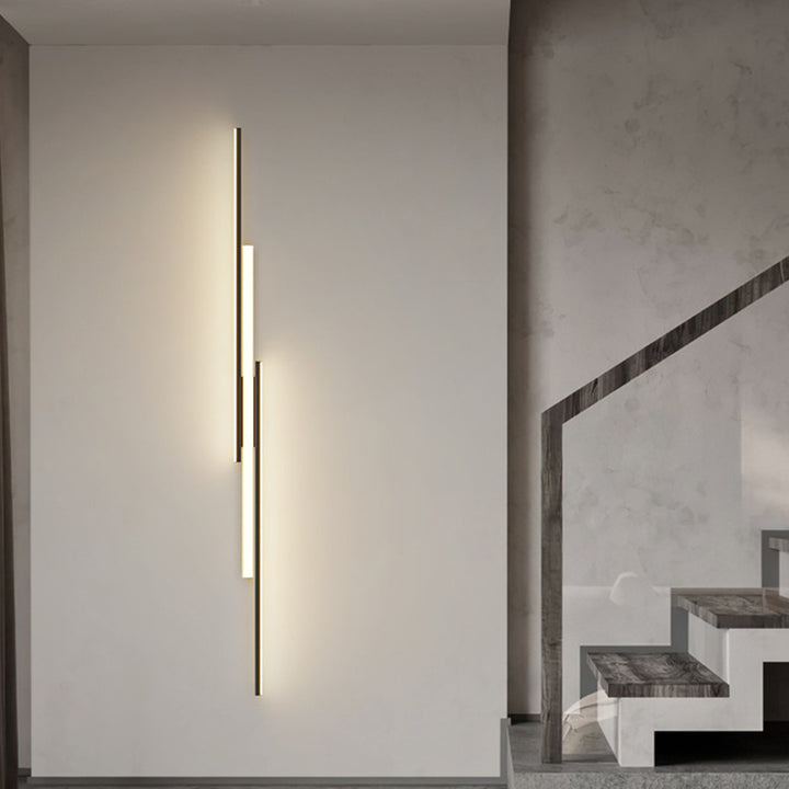 Plafonnier LED moderne minimaliste en fer et silicone avec longue barre pour couloir 