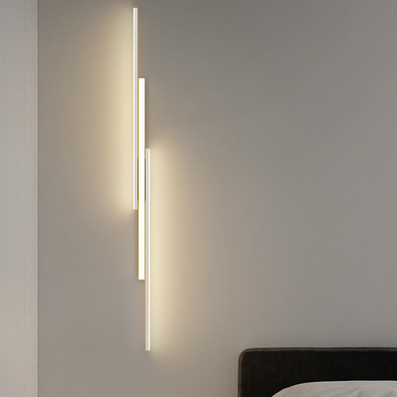 Plafonnier LED moderne minimaliste en fer et silicone avec longue barre pour couloir 