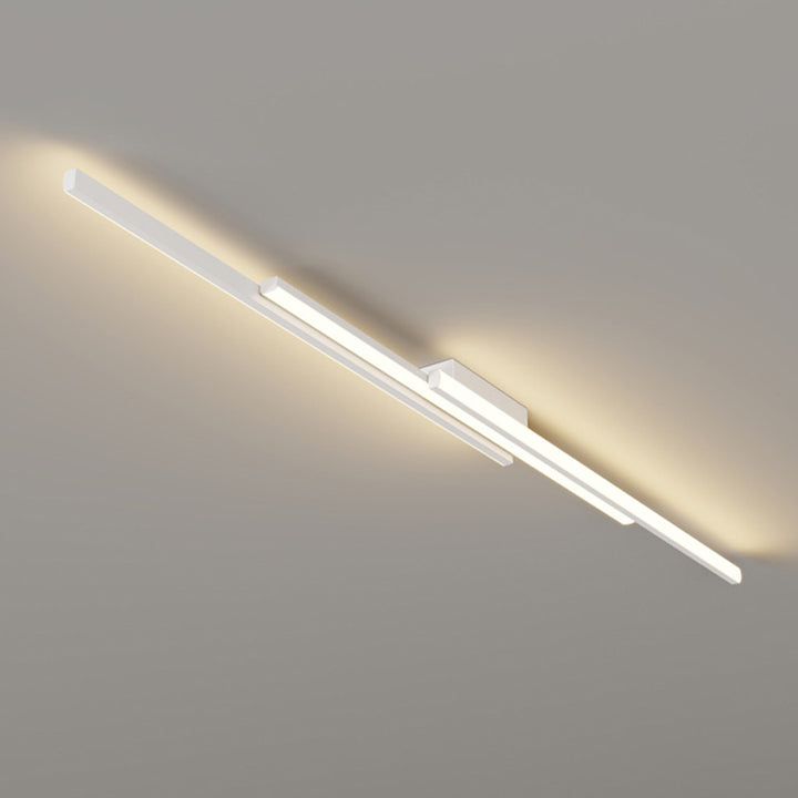 Plafonnier LED moderne minimaliste en fer et silicone avec longue barre pour couloir 