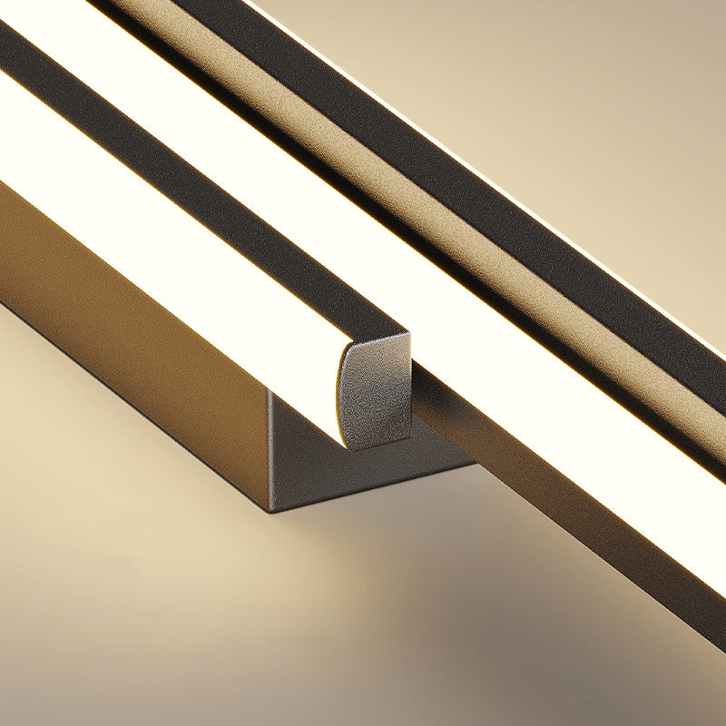 Plafonnier LED moderne minimaliste en fer et silicone avec longue barre pour couloir 