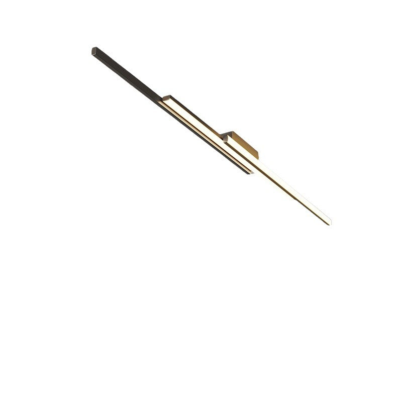 Plafonnier LED moderne minimaliste en fer et silicone avec longue barre pour couloir 
