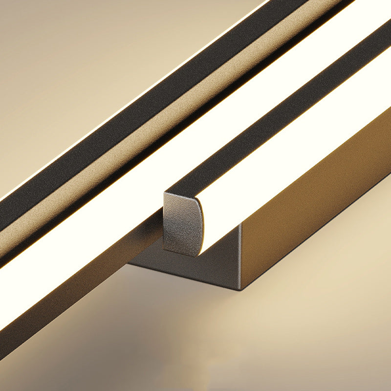 Plafonnier LED moderne minimaliste en fer et silicone avec longue barre pour couloir 
