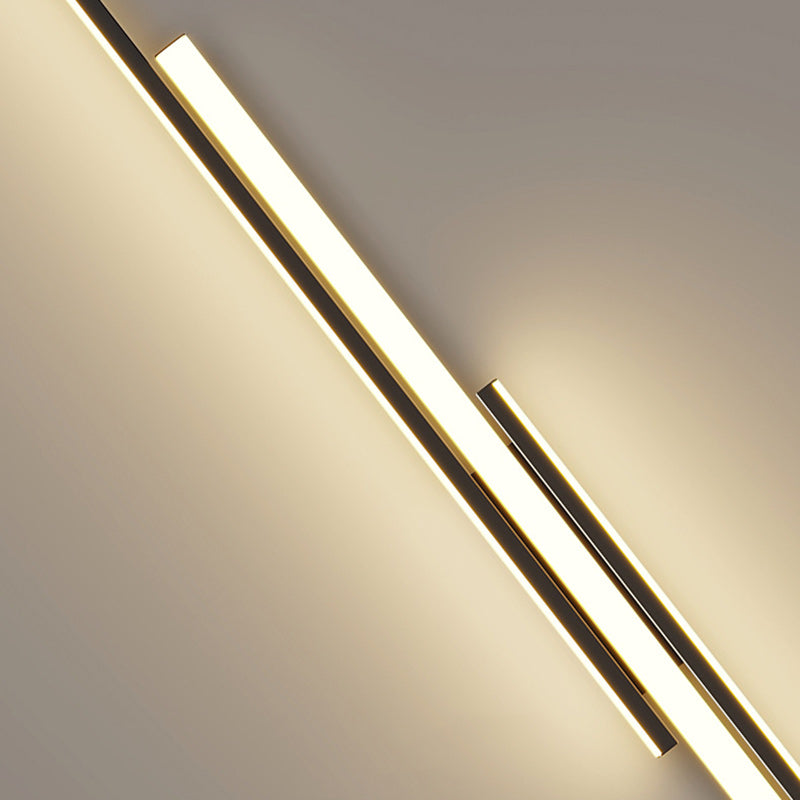 Plafonnier LED moderne minimaliste en fer et silicone avec longue barre pour couloir 