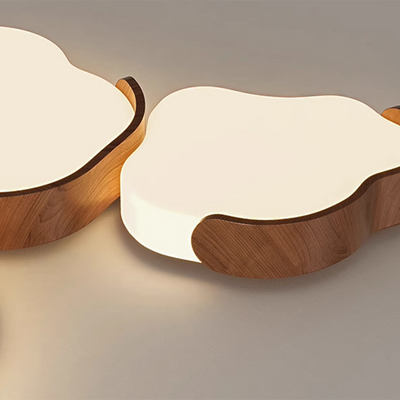 Modern Mid-century Iron & Acrylic Cloud-Inspired LED Flush Mount Ceiling Light For Living Room & Bedroom