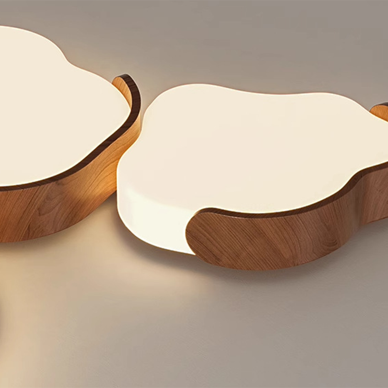 Modern Mid-century Iron & Acrylic Cloud-Inspired LED Flush Mount Ceiling Light For Living Room & Bedroom