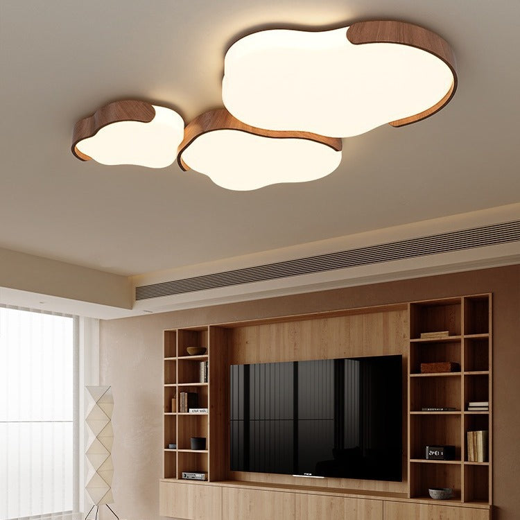Modern Mid-century Iron & Acrylic Cloud-Inspired LED Flush Mount Ceiling Light For Living Room & Bedroom