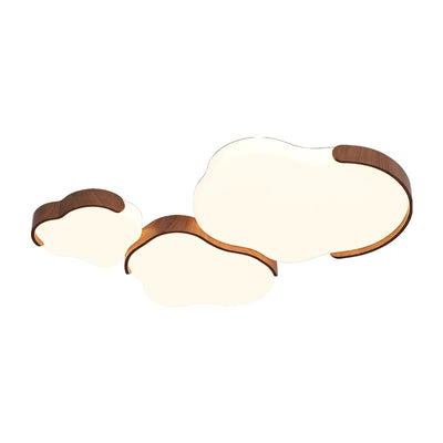 Modern Mid-century Iron & Acrylic Cloud-Inspired LED Flush Mount Ceiling Light For Living Room & Bedroom