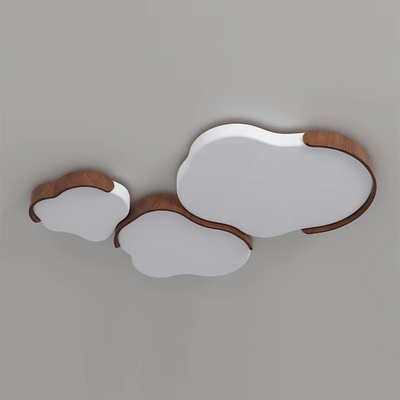 Modern Mid-century Iron & Acrylic Cloud-Inspired LED Flush Mount Ceiling Light For Living Room & Bedroom