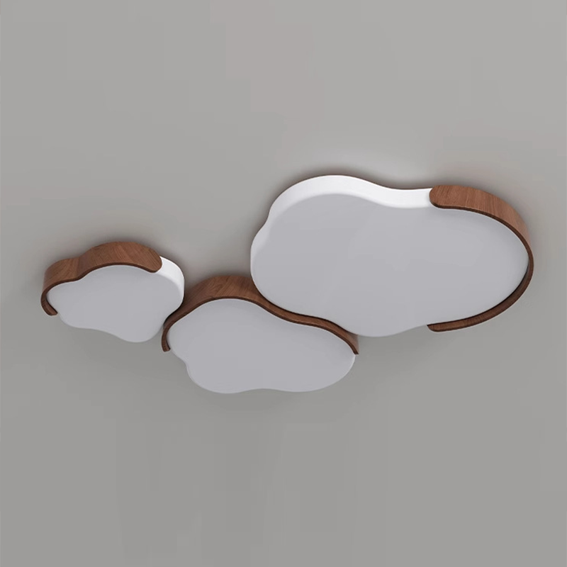 Modern Mid-century Iron & Acrylic Cloud-Inspired LED Flush Mount Ceiling Light For Living Room & Bedroom