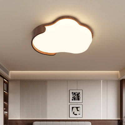 Modern Mid-century Iron & Acrylic Cloud-Inspired LED Flush Mount Ceiling Light For Living Room & Bedroom