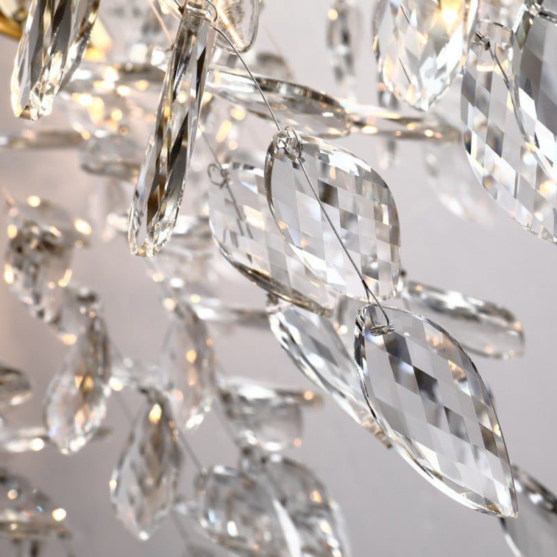 Contemporary Luxury Iron & Crystal Branch-Inspired 7/9/11-Light Chandelier For Living Room & Bedroom