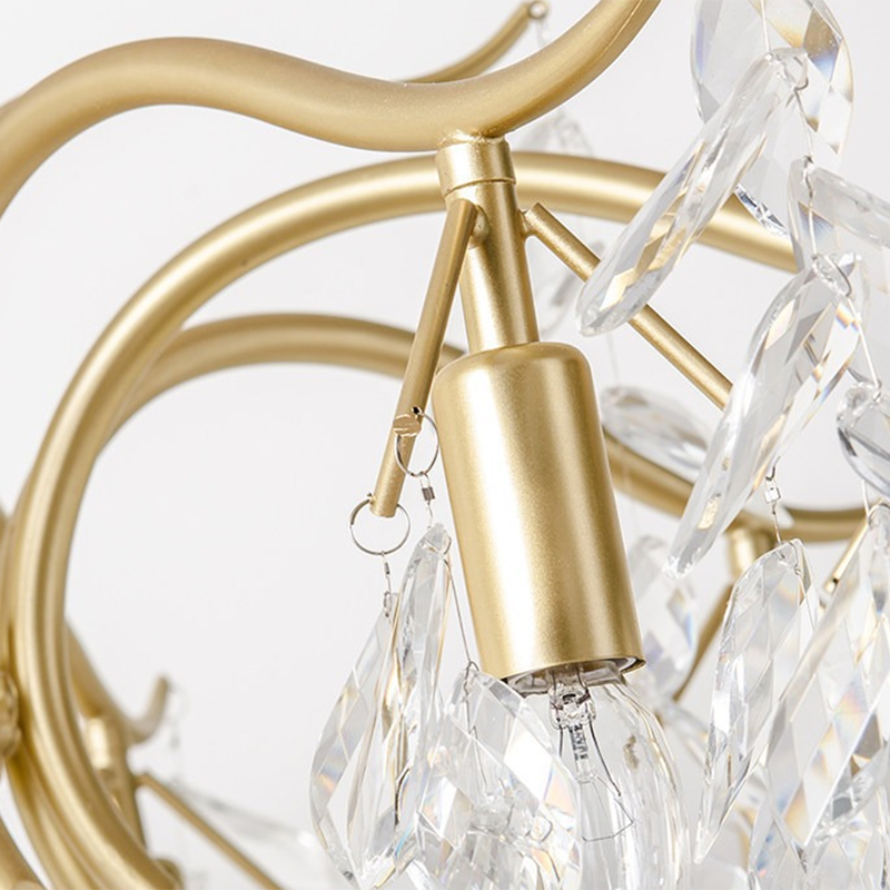 Contemporary Luxury Iron &amp; Crystal Branch-Inspired 7/9/11-Light Chandelier For Living Room &amp; Bedroom