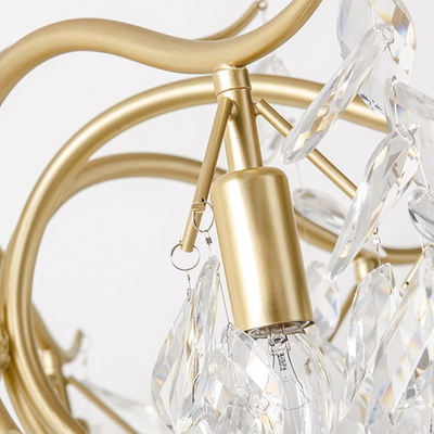 Contemporary Luxury Iron & Crystal Branch-Inspired 7/9/11-Light Chandelier For Living Room & Bedroom