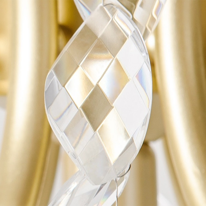 Contemporary Luxury Iron &amp; Crystal Branch-Inspired 7/9/11-Light Chandelier For Living Room &amp; Bedroom