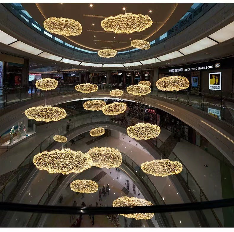Contemporáneo Nórdico Nube de Hierro Estrellada LED Candelabro Para Decoración de Comedor 