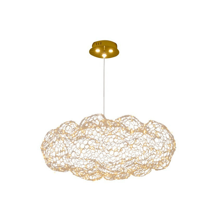 Contemporáneo Nórdico Nube de Hierro Estrellada LED Candelabro Para Decoración de Comedor 