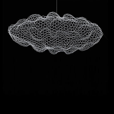 Contemporary Nordic Iron Cloud Starry LED Chandelier For Dining Room Decor