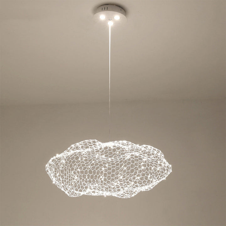 Contemporáneo Nórdico Nube de Hierro Estrellada LED Candelabro Para Decoración de Comedor 