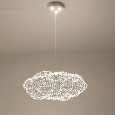 Contemporary Nordic Iron Cloud Starry LED Chandelier For Dining Room Decor