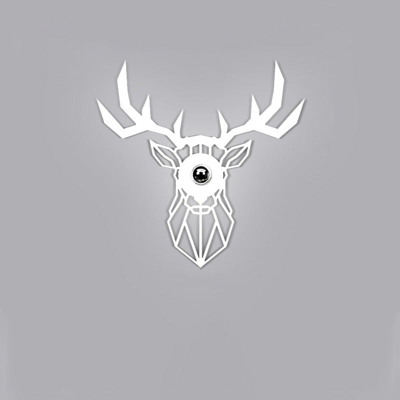 Contemporary Creative Iron Deer Butterfly Snowflake 1-Light Wall Sconce Lamp For Bedroom Bedside And Living Room