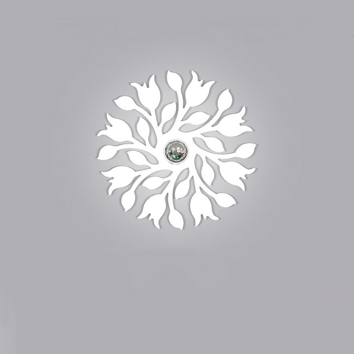 Contemporary Creative Iron Deer Butterfly Snowflake 1-Light Wall Sconce Lamp For Bedroom Bedside And Living Room