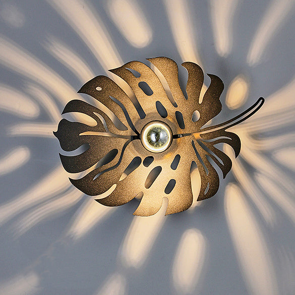 Contemporary Creative Iron Deer Butterfly Snowflake 1-Light Wall Sconce Lamp For Bedroom Bedside And Living Room