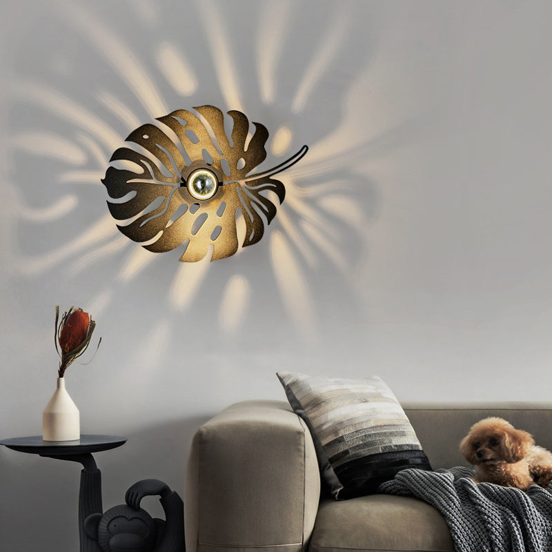 Contemporary Creative Iron Deer Butterfly Snowflake 1-Light Wall Sconce Lamp For Bedroom Bedside And Living Room