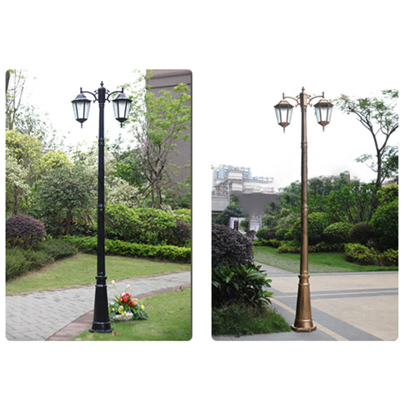 Traditionelle europäische wasserdichte Aluminium-Glaslaterne im Stil von 2/3-Licht Außenbeleuchtung Landschaftsbeleuchtung für Garten &amp; Terrasse im Freien 