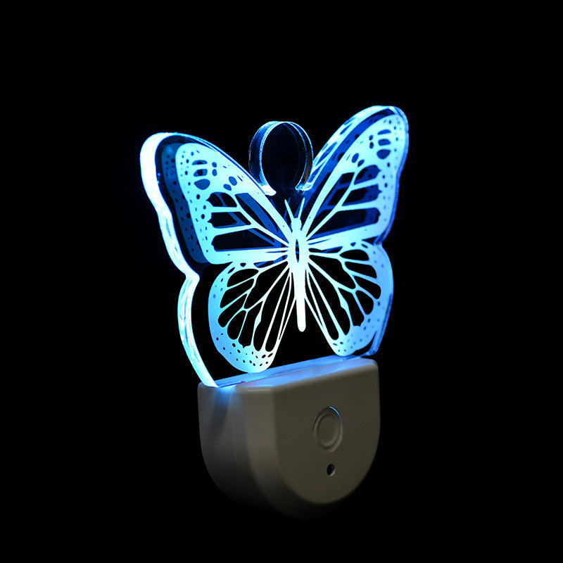 Contemporary Creative Acrylic Christmas Tree Cartoon Pattern LED Wall Sconce Lamp Night Light For Bedroom