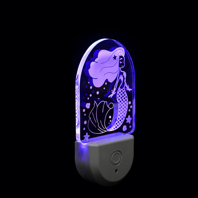 Contemporary Creative Acrylic Christmas Tree Cartoon Pattern LED Wall Sconce Lamp Night Light For Bedroom