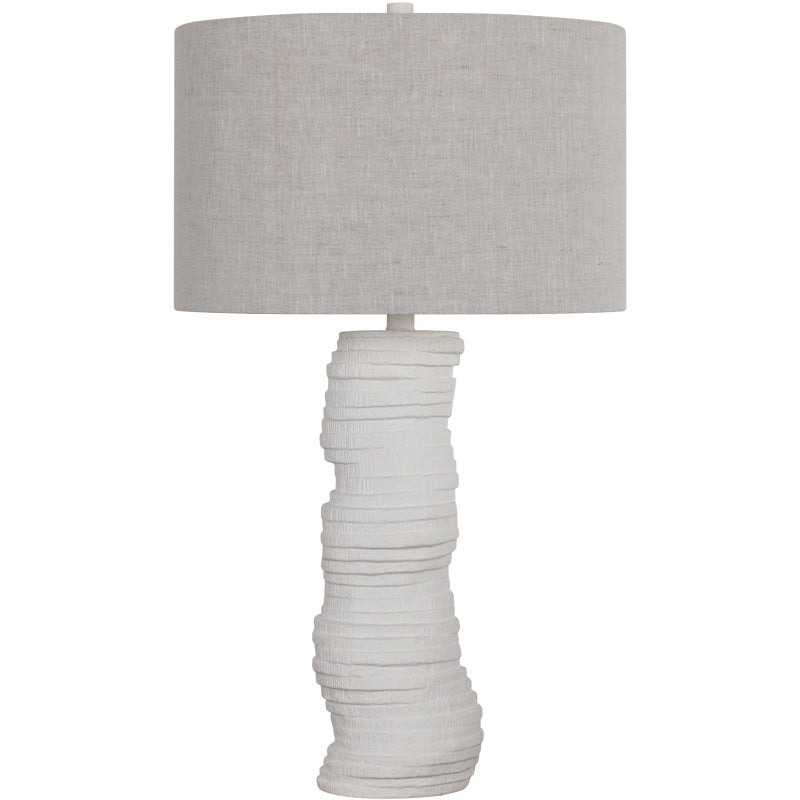 Modern Art Deco Resin Column Handcrafted 1-Light Table Lamp For Bedroom And Living Room