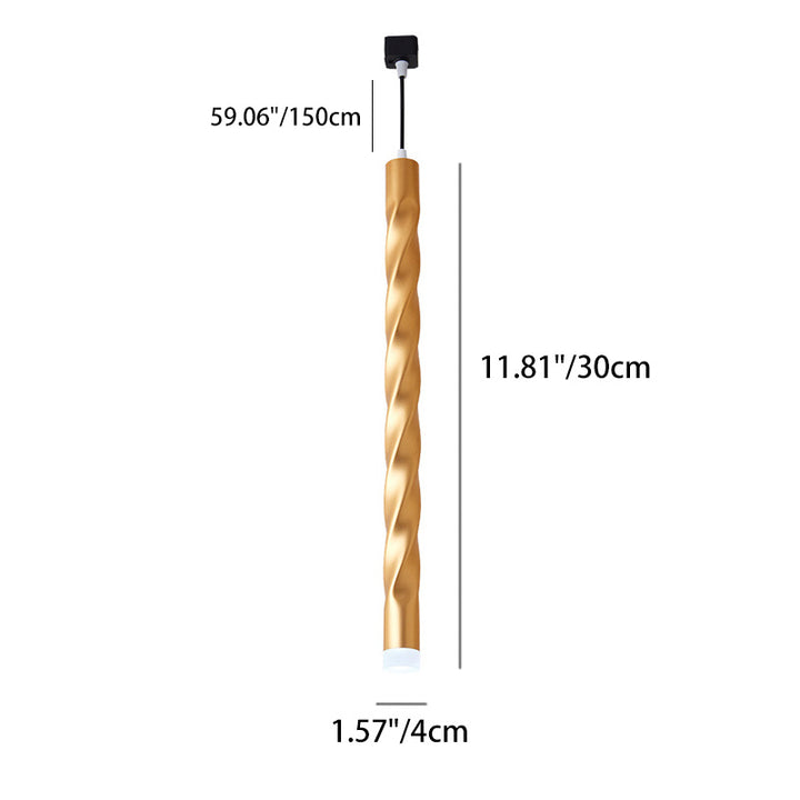 Lumière suspendue à LED en spirale en aluminium et cristal créatif contemporain avec lumière diffuse pour salle à manger et chevet 