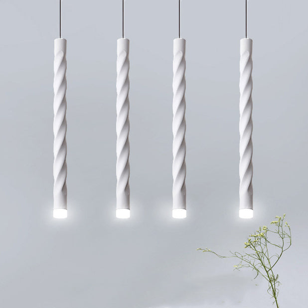 Lumière suspendue à LED en spirale en aluminium et cristal créatif contemporain avec lumière diffuse pour salle à manger et chevet 