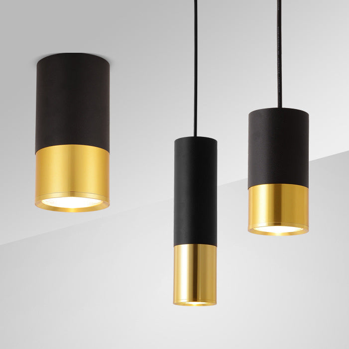 Contemporary Nordic Aluminum Glass Cylindrical LED Flush Mount Ceiling Light Spotlight For Hallway &amp; Living Room