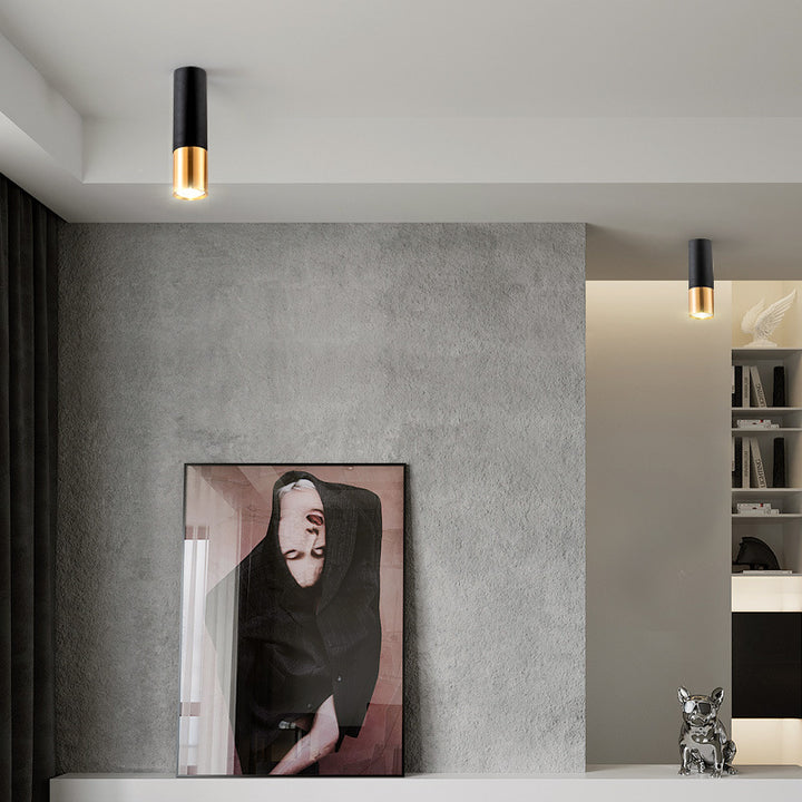 Contemporary Nordic Aluminum Glass Cylindrical LED Flush Mount Ceiling Light Spotlight For Hallway &amp; Living Room