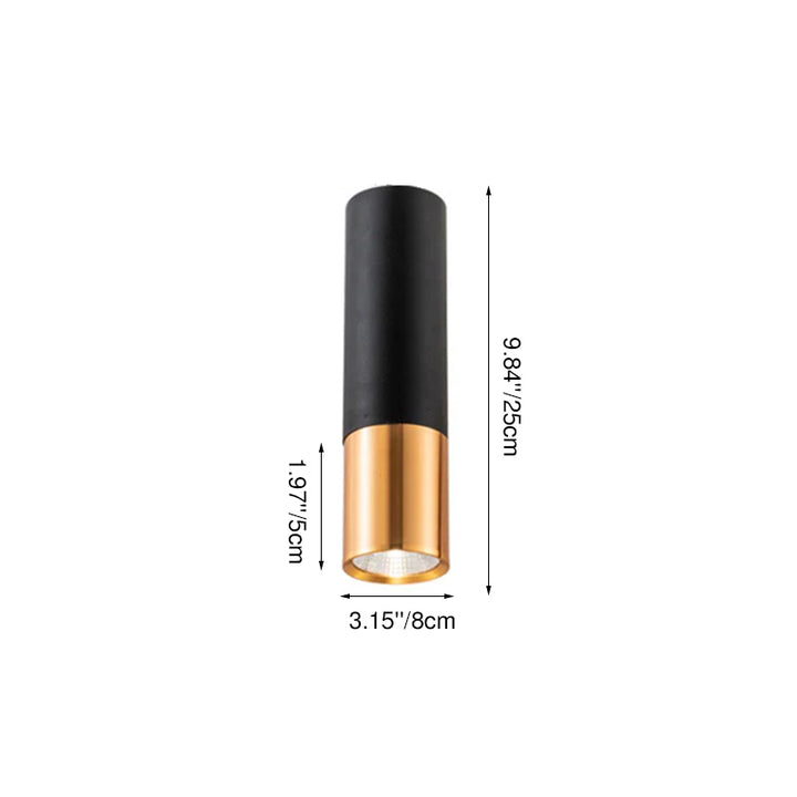Contemporary Nordic Aluminum Glass Cylindrical LED Flush Mount Ceiling Light Spotlight For Hallway &amp; Living Room