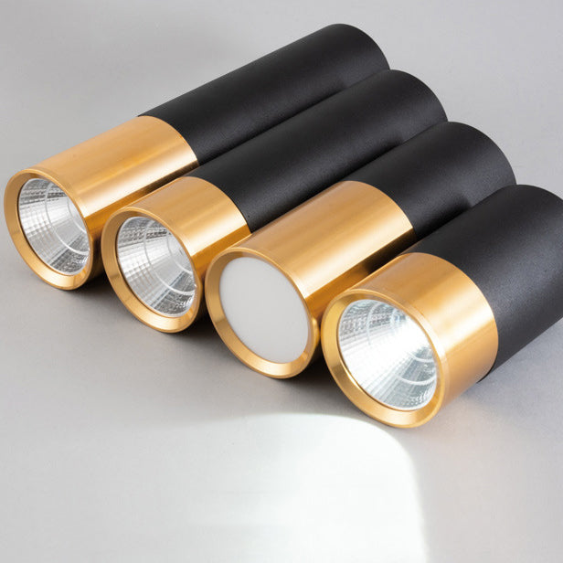 Contemporary Nordic Aluminum Glass Cylindrical LED Flush Mount Ceiling Light Spotlight For Hallway &amp; Living Room