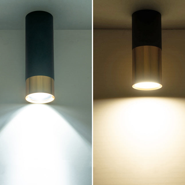 Contemporary Nordic Aluminum Glass Cylindrical LED Flush Mount Ceiling Light Spotlight For Hallway &amp; Living Room