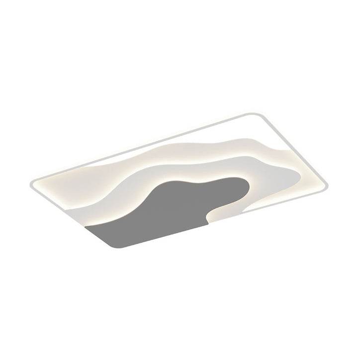Lustre de plafond LED moderne Art Déco en fer et silicone inspiré des nuages, de forme rectangulaire, carrée ou ronde, pour chambre et salon 