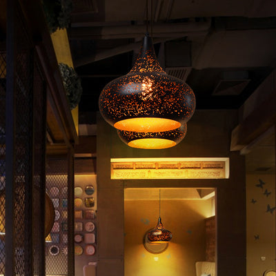Contemporary Retro Iron Dome Shade 1-Light Pendant Light For Dining Room