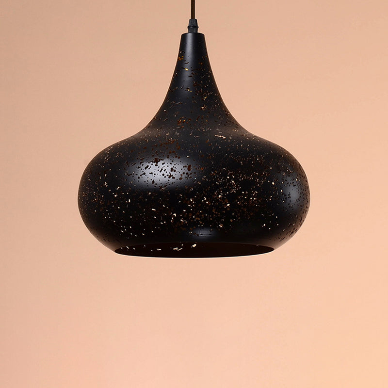 Contemporary Retro Iron Dome Shade 1-Light Pendant Light For Dining Room